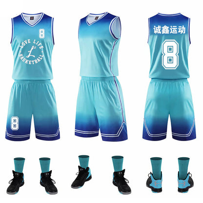 Gradient Basketball Uniform Sport Suit